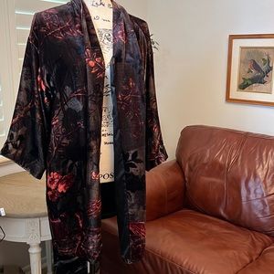 Soft Surroundings boho gypsy kimono L velvet hippie